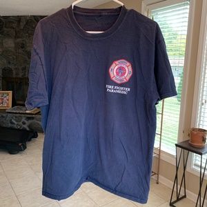 Large men's navy blue t-shirt.